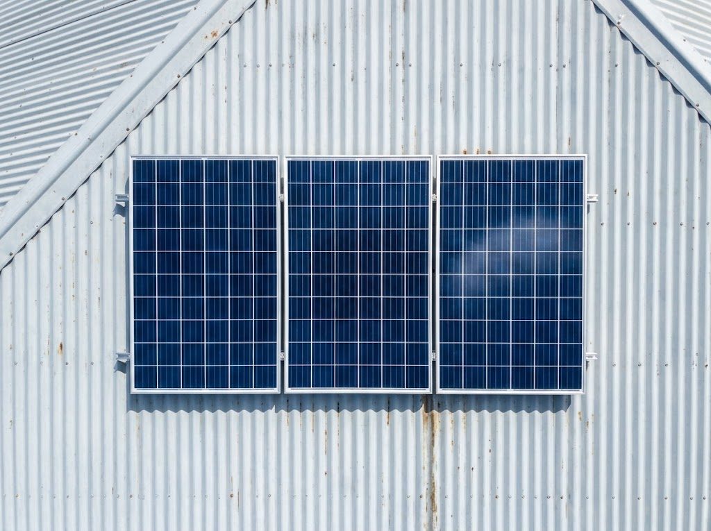 Solar panels after cleaning